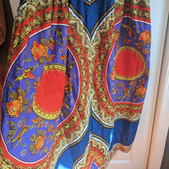 Vintage 70s vibrant print maxi dress - Picture 5 of 14